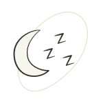 Icon depicting a good night's sleep